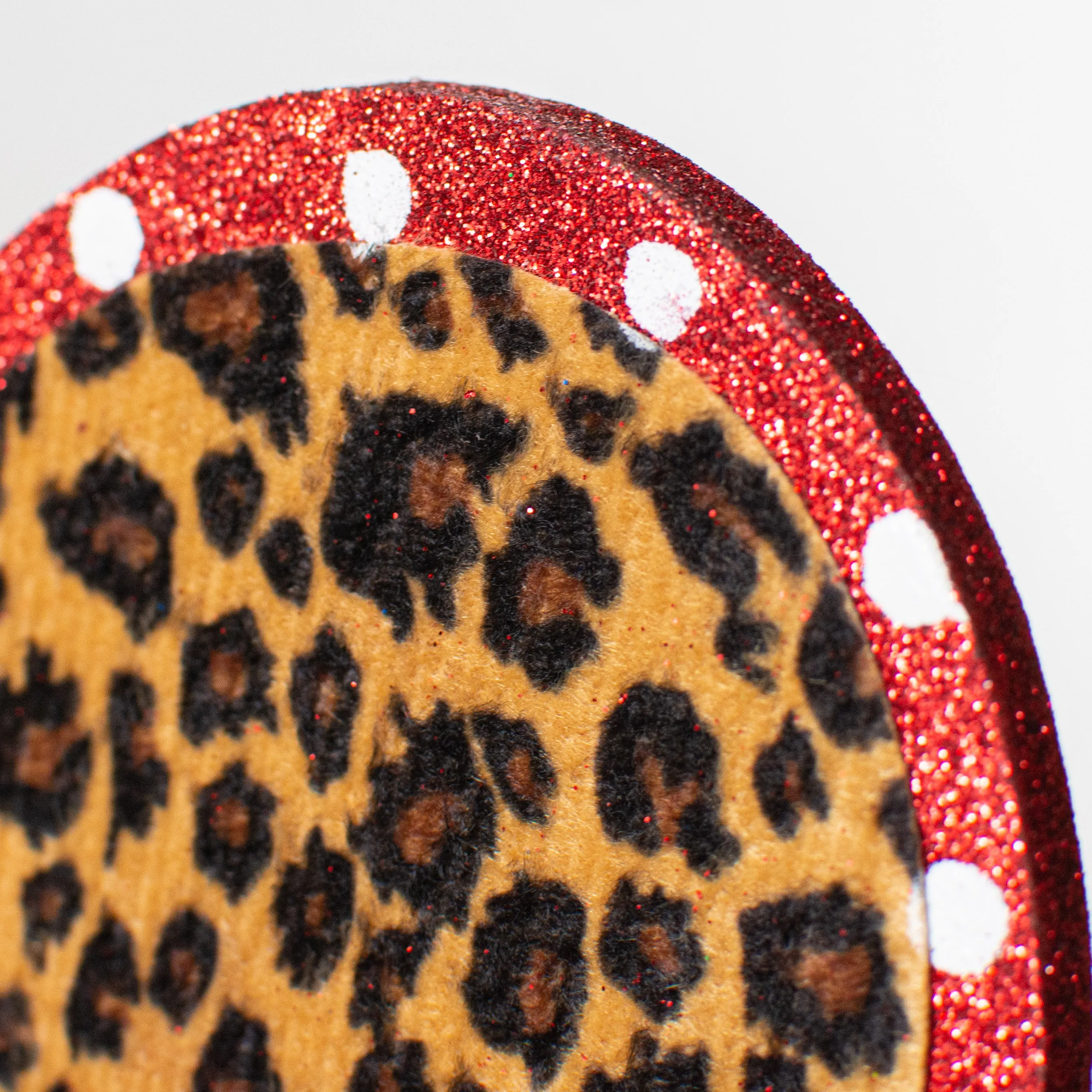 8" Love Heart Ornament: Cheetah